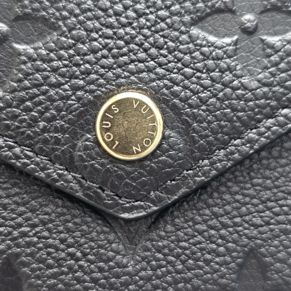 Louis Vuitton Black Embossed Monogram Compact Wallet
